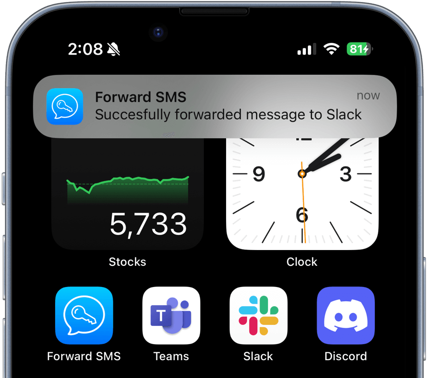 Forward SMS App Screenshot